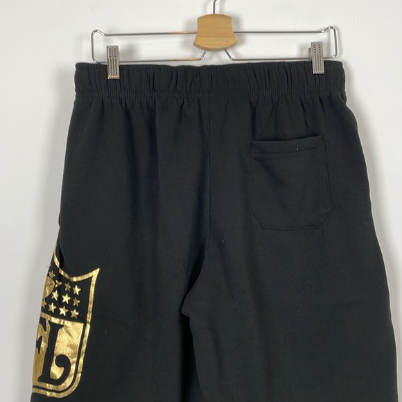NFL Official Gold Shield Logo Mens M Fleece 4 Pocket Elastic Waist Casual Shorts - Picture 8 of 10